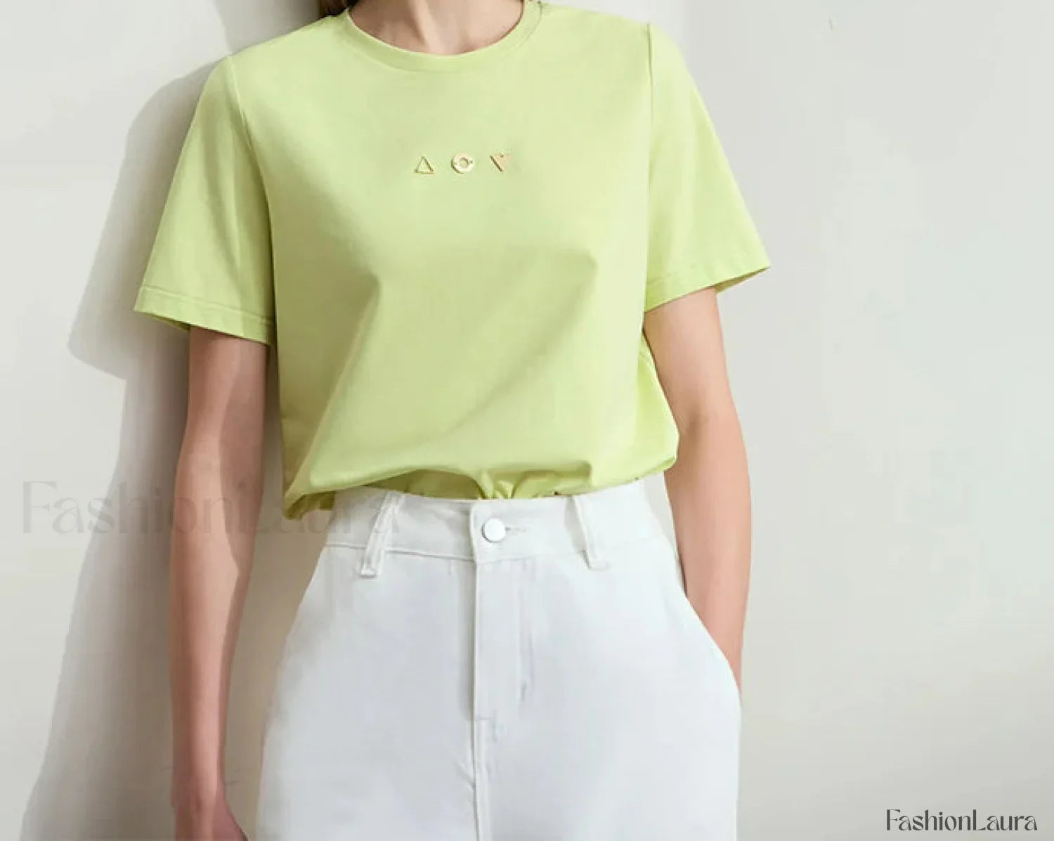 Geometric Print Cotton T-Shirt