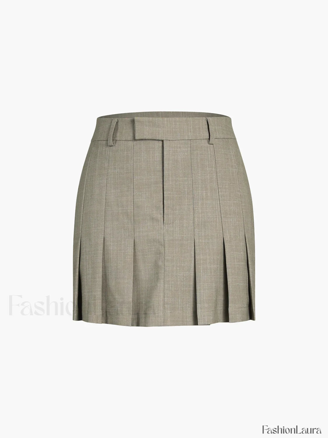 Glen Check Graceful Pleat Mini Skirt