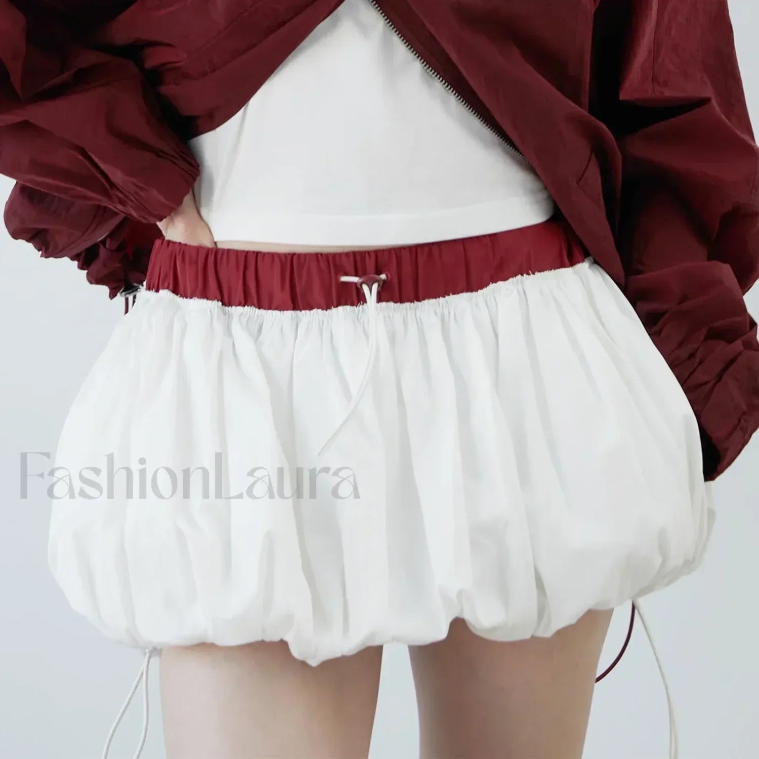 Gothic Contrast Pocket Mini Skirt