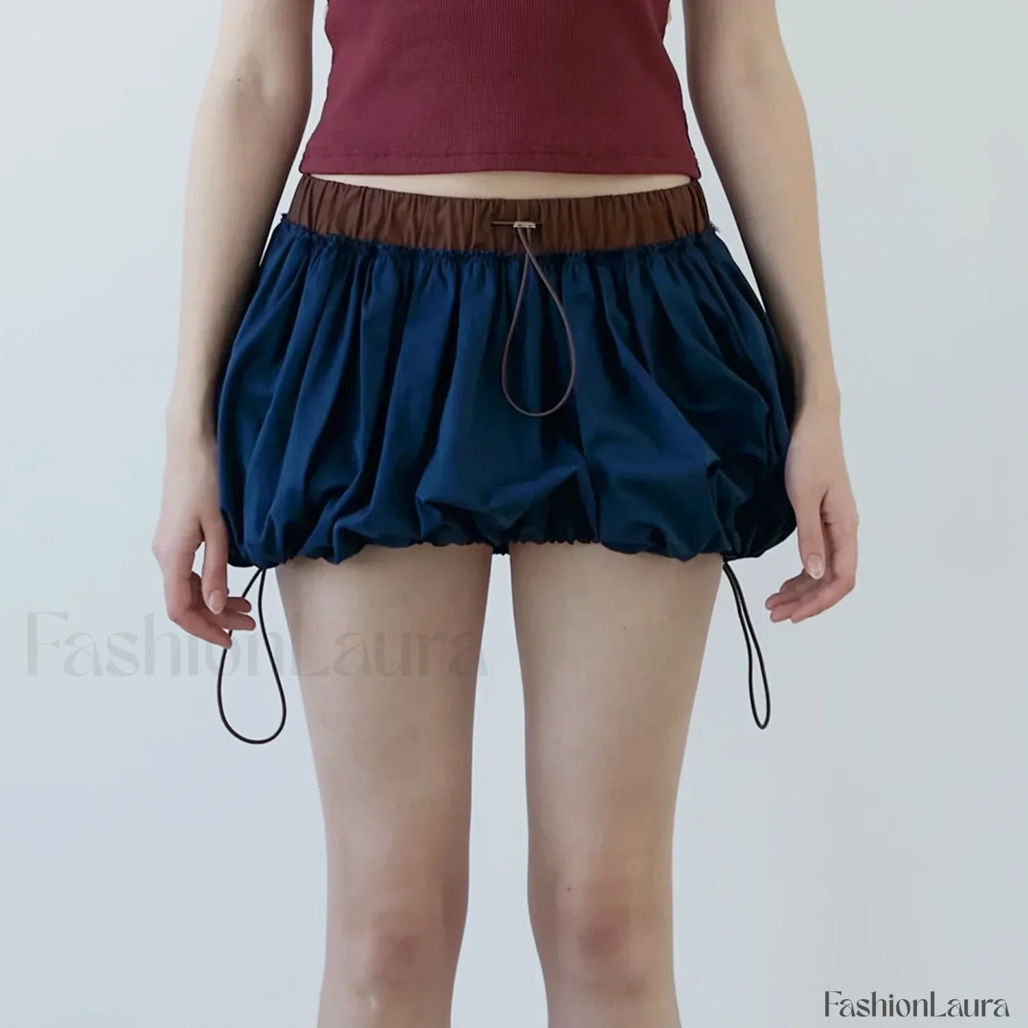 Gothic Contrast Pocket Mini Skirt