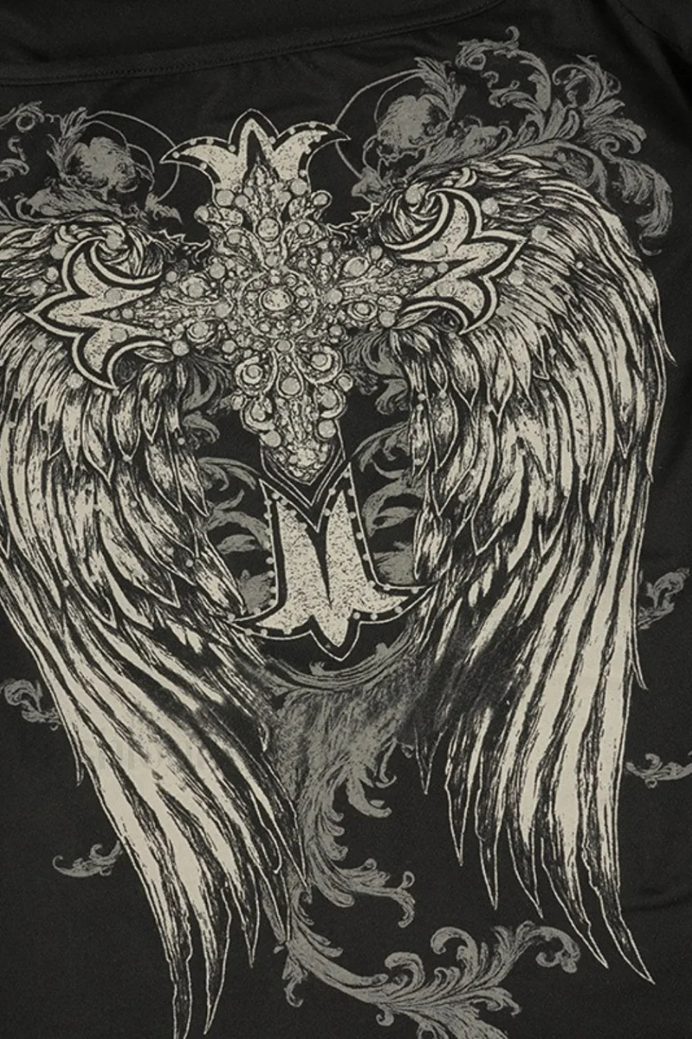 Gothic Graphic Hollow Out T-Shirt