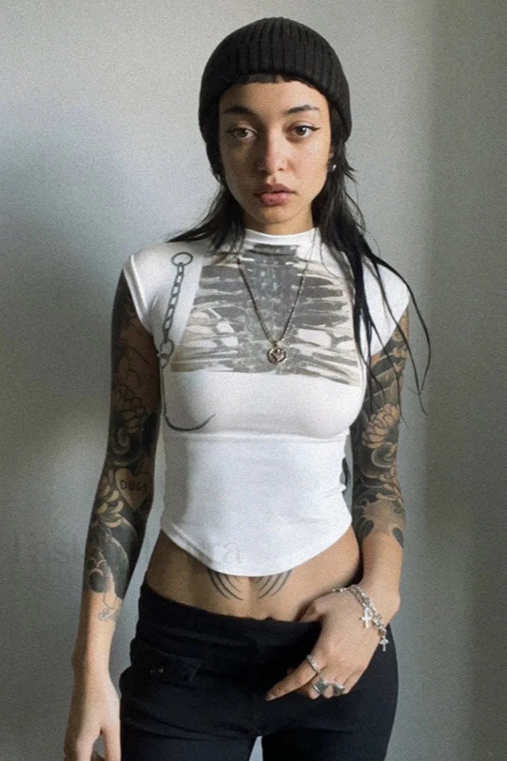 Gothic Graphic Slim Fit T-Shirt