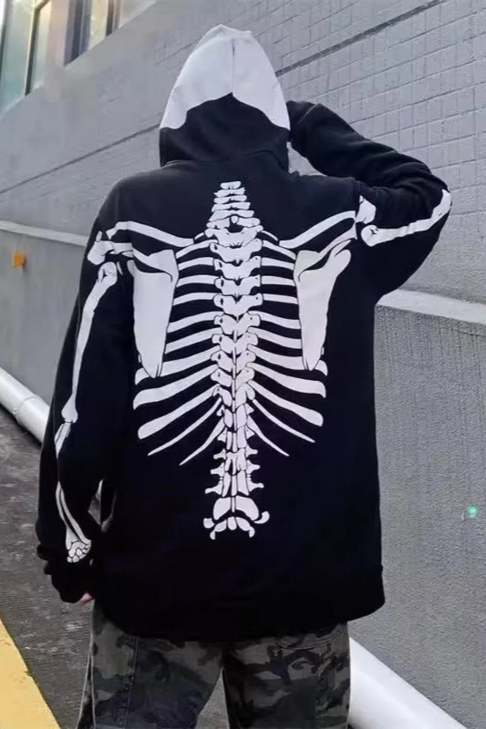 Gothic Skeleton Zipper Hoodie