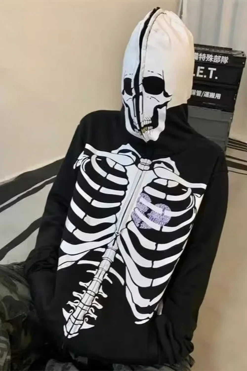 Gothic Skeleton Zipper Hoodie