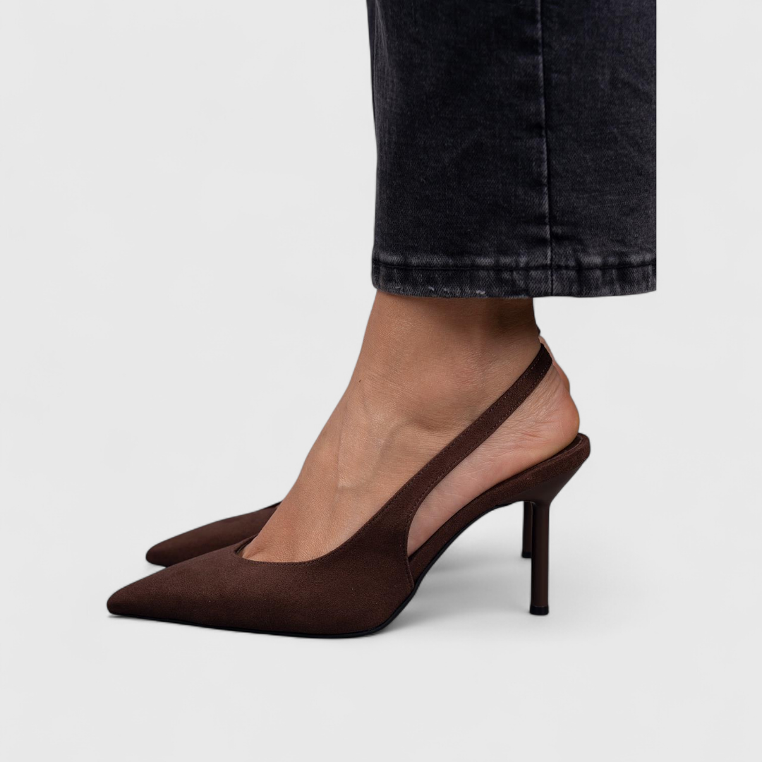 Pointed Toe Slingback Stiletto Heel Pumps