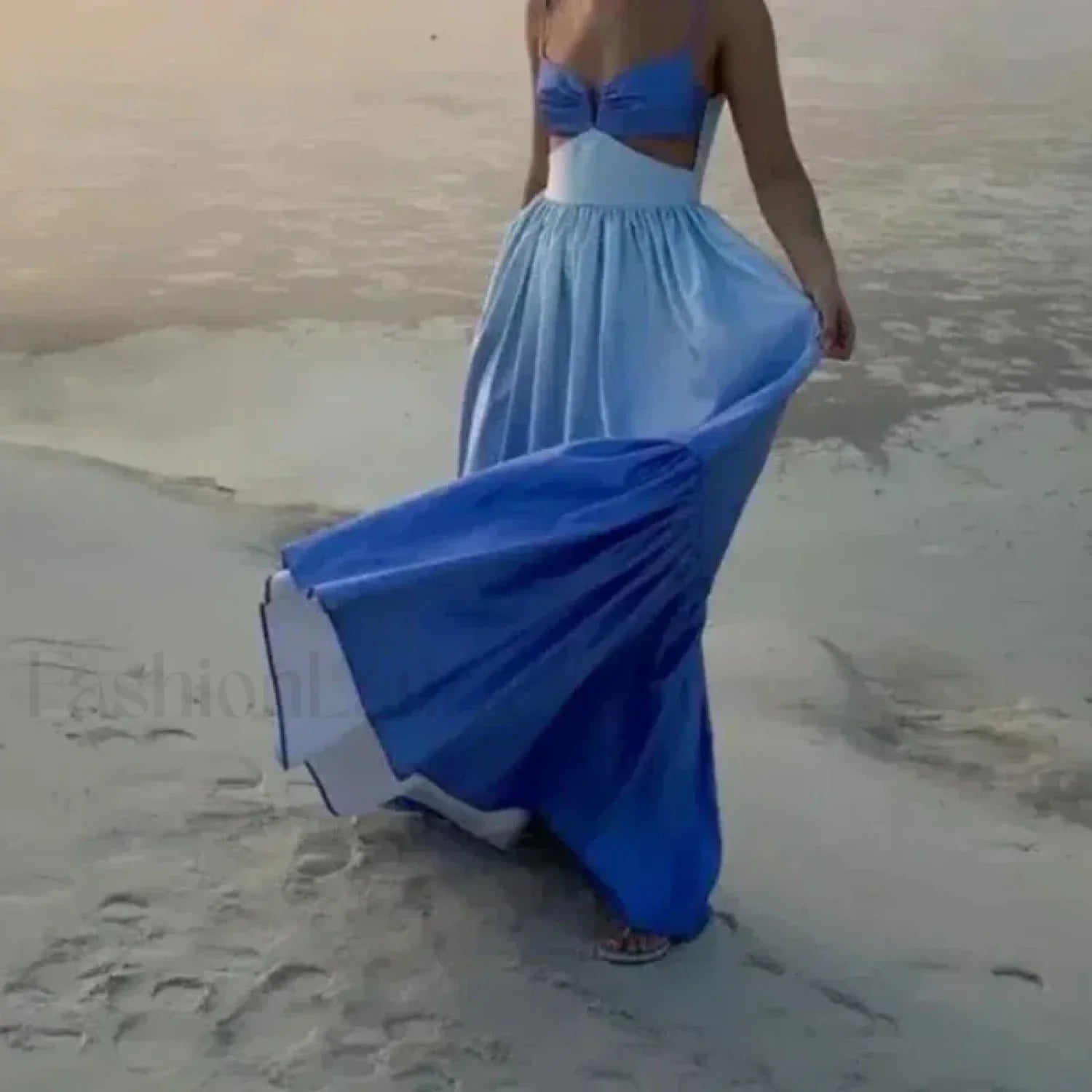 Gradient Sling Print Midi Maxi Dress