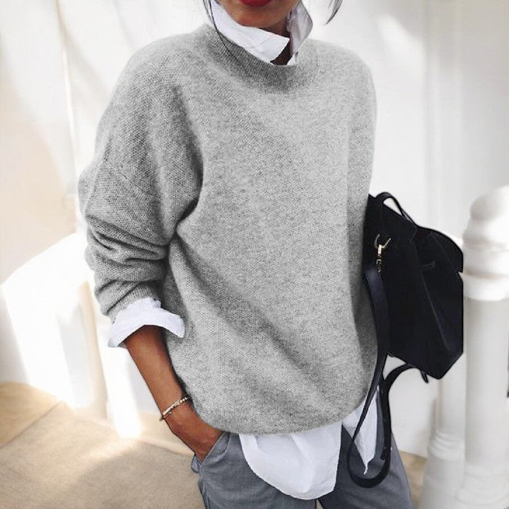 Crew Neck Long Sleeve Oversized Sweater