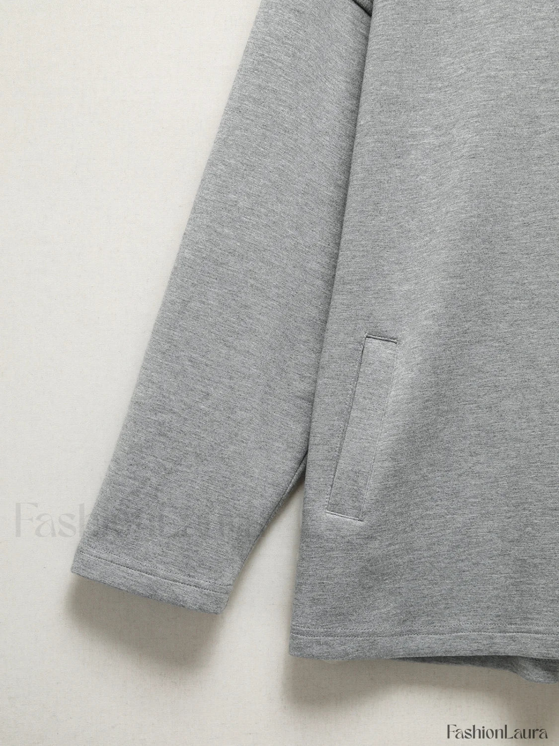 Half Zip Graceful Double Pockets Hoodie