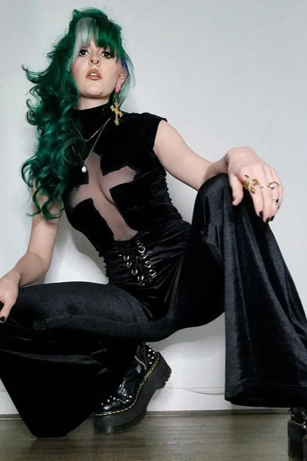 Halloween Cross Crop T-Shirt