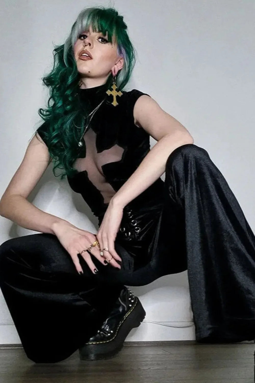 Halloween Cross Crop T-Shirt