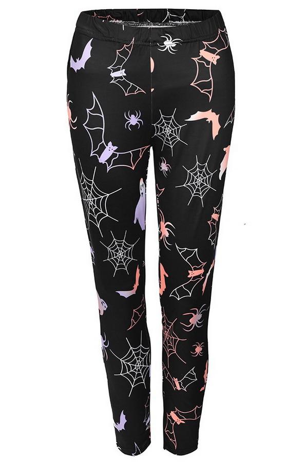 Halloween Pumpkin Lamp Printed Leggings