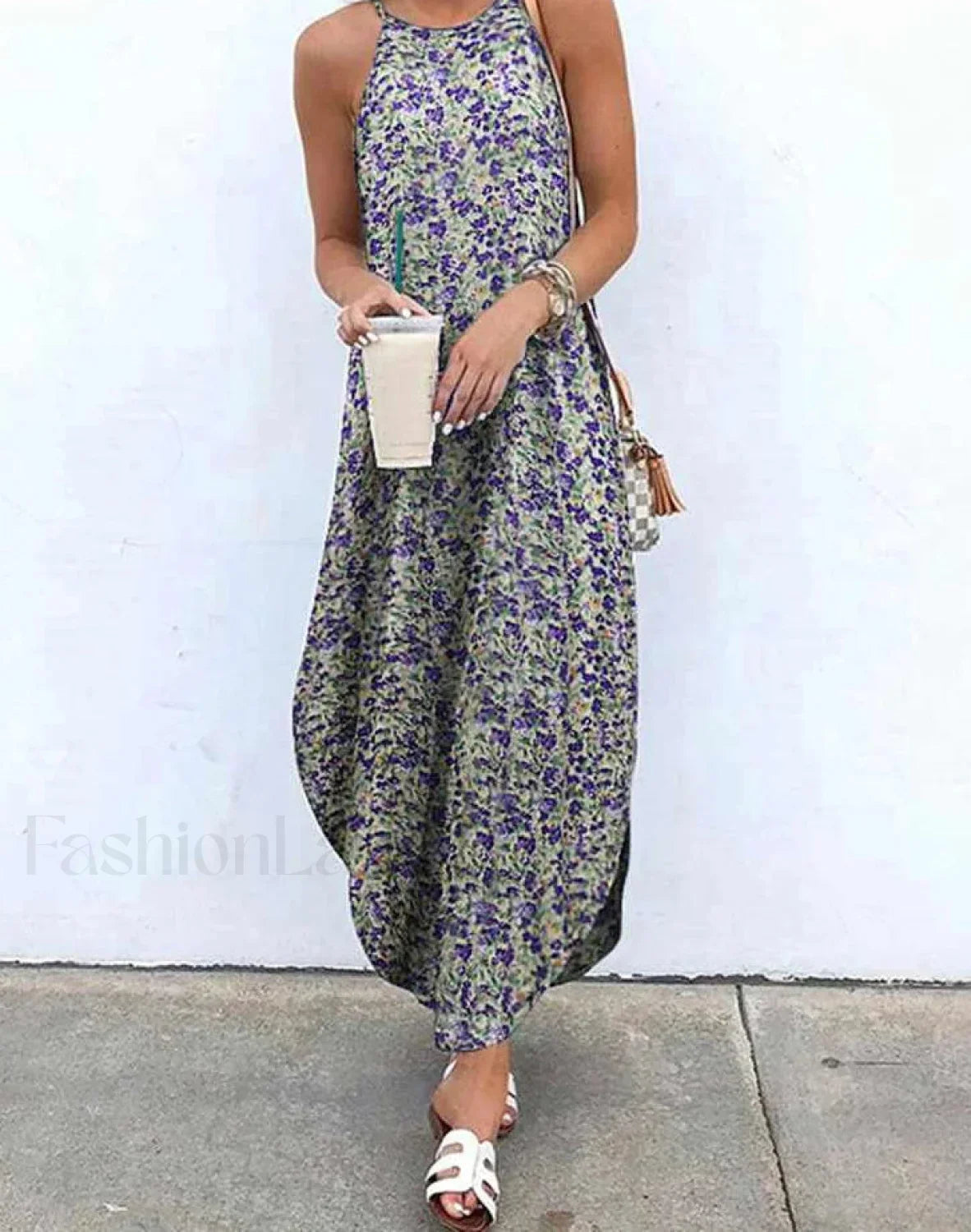 Halter Asymmetrical Boho Dress