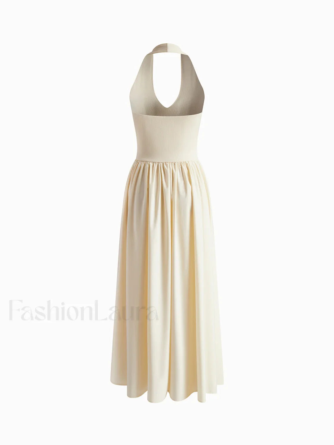 Halter Backless Pockets Dress