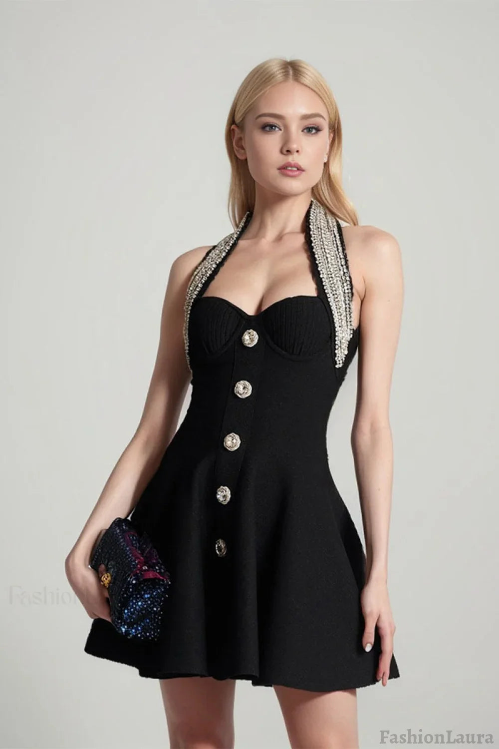 Halter Bandage A-line Cocktail Dress