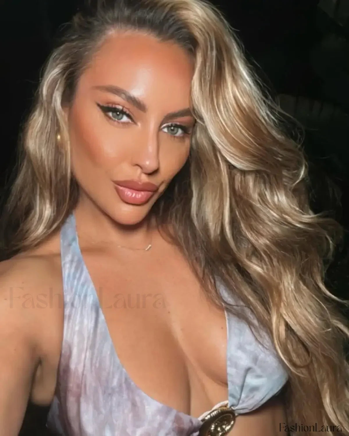 Halter Thong Skirt Bikini Three Piece Set