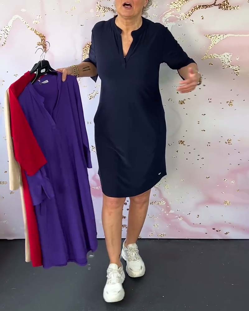 Tatiana Elegant V-neck Dress for Women Holiday Party Outfit