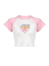 Heart Print Graceful Pocket Patch Jeans