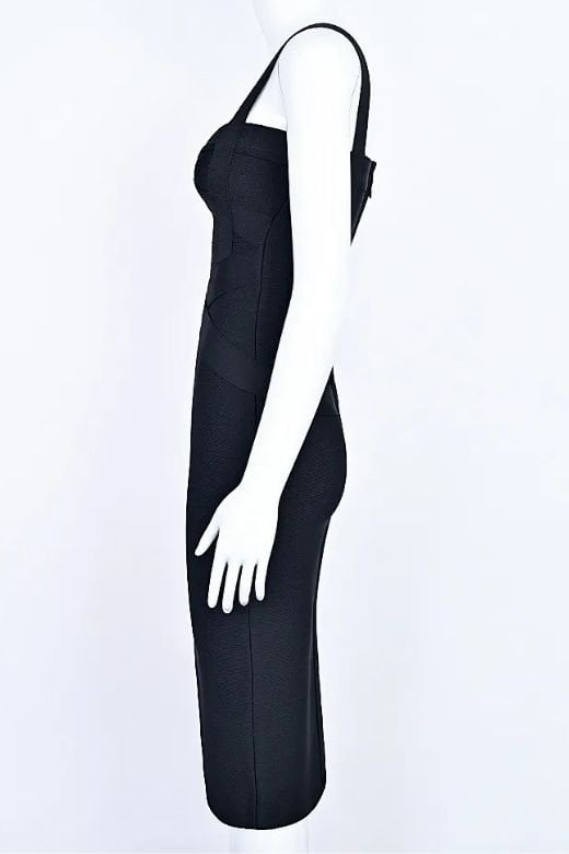 Heidi Bandage Midi Dress - Classic Black