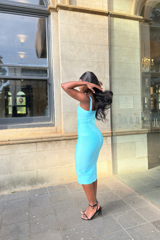 Heidi Bandage Midi Dress - Royal Blue