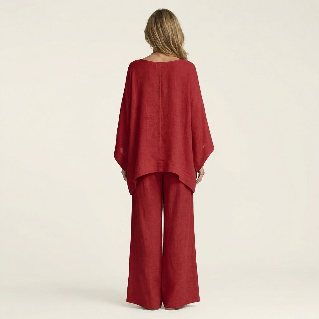 Boxy Oversized Top and Wide Leg Pants Two Piece Set 6
