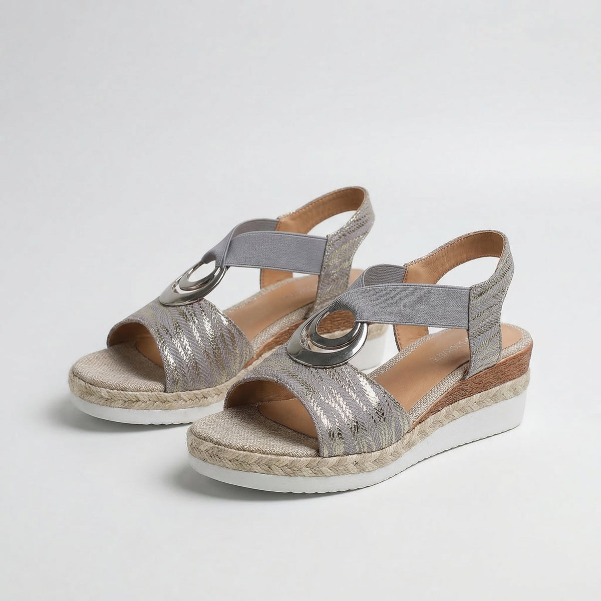 Animal Print Open Toe Slingback Espadrille Wedge Sandals