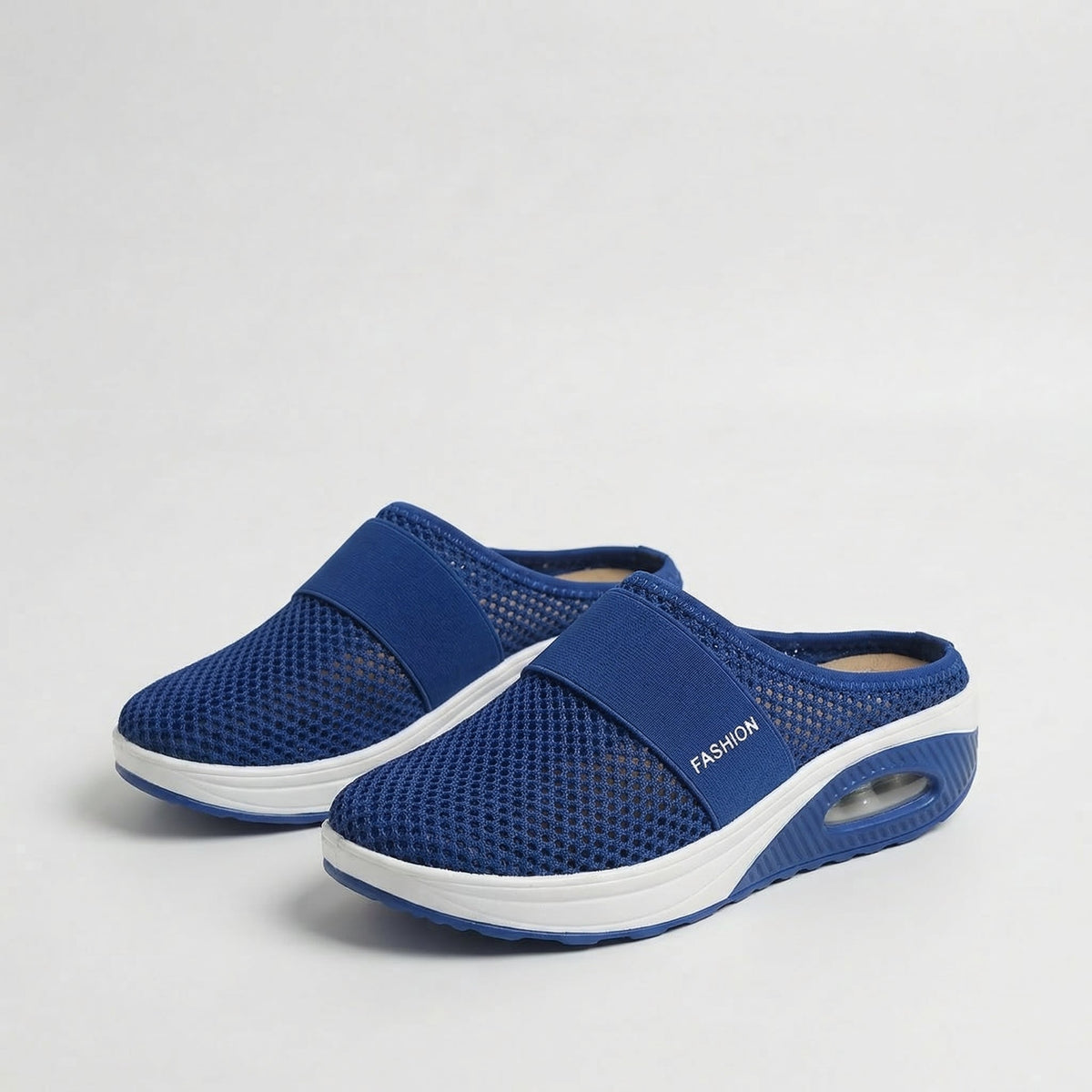 Mesh Slip On Air Cushion Platform Mule Sneakers