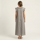 V-Neck Flutter Sleeve Ruffle Maxi Dress Summer 2