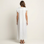 V-Neck Flutter Sleeve Ruffle Maxi Dress Summer 12
