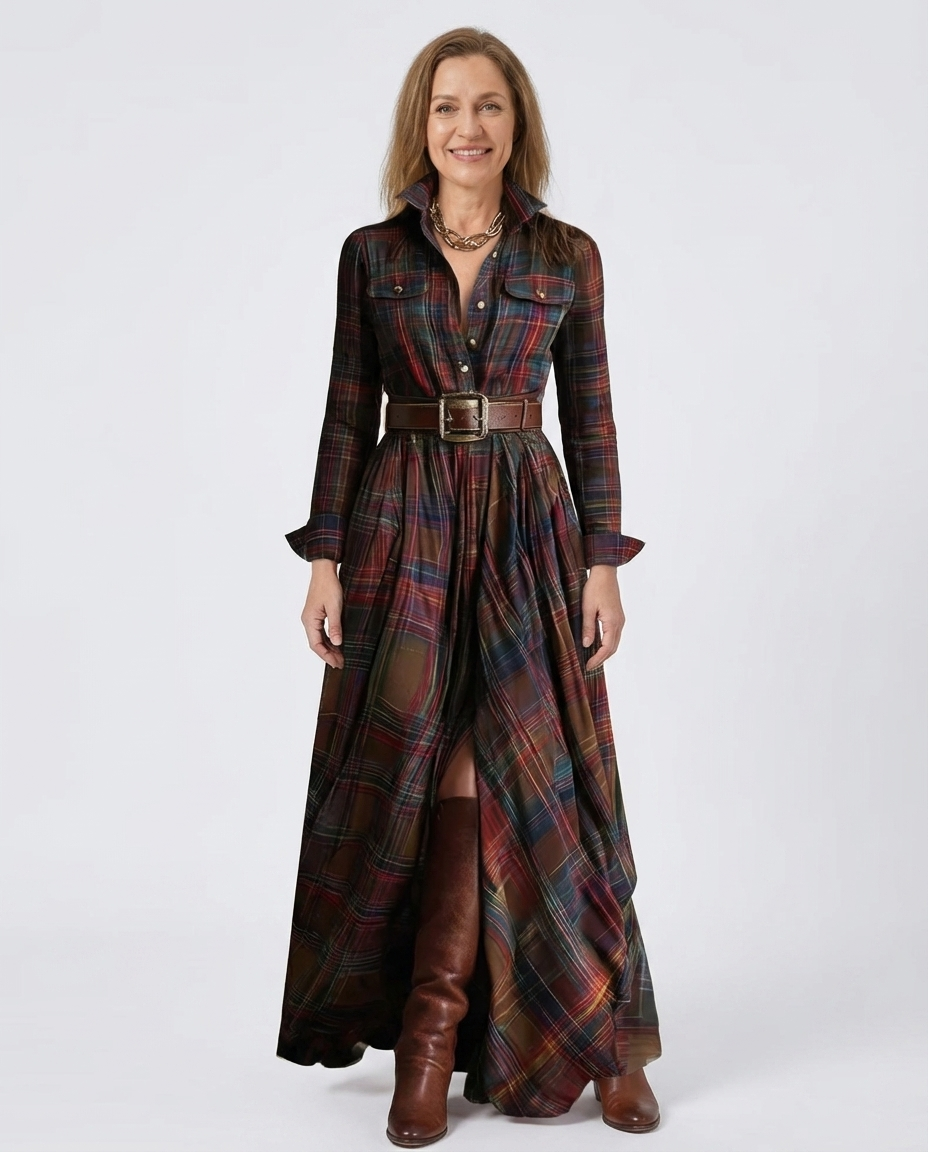 Jacqueline - Classic Button-Up Shirt Dress