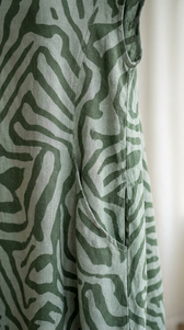 Animal Print Short Sleeve Pocket A-Line Midi Dress 14
