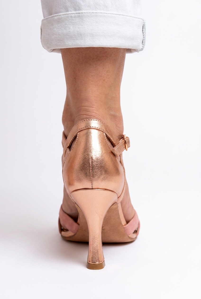 Peep Toe Woven Cross Strap Stiletto Heel Sandals