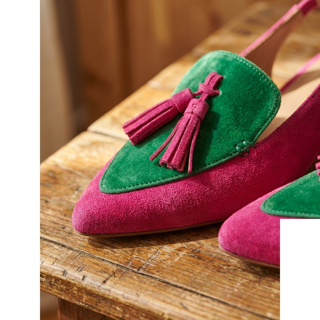 Pointed Toe Tassel Slingback Flats 3