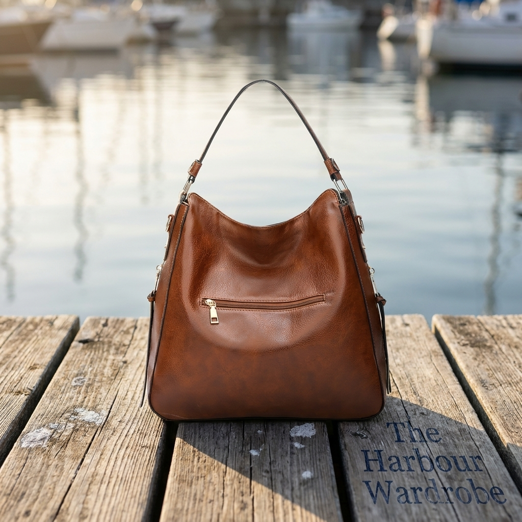Zip Pocket Slouchy Hobo Shoulder Bag