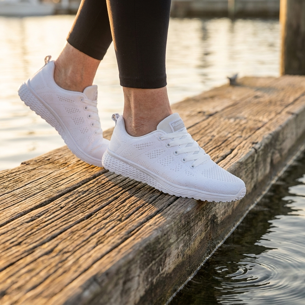 Lace Up Mesh Low Top Running Sneakers