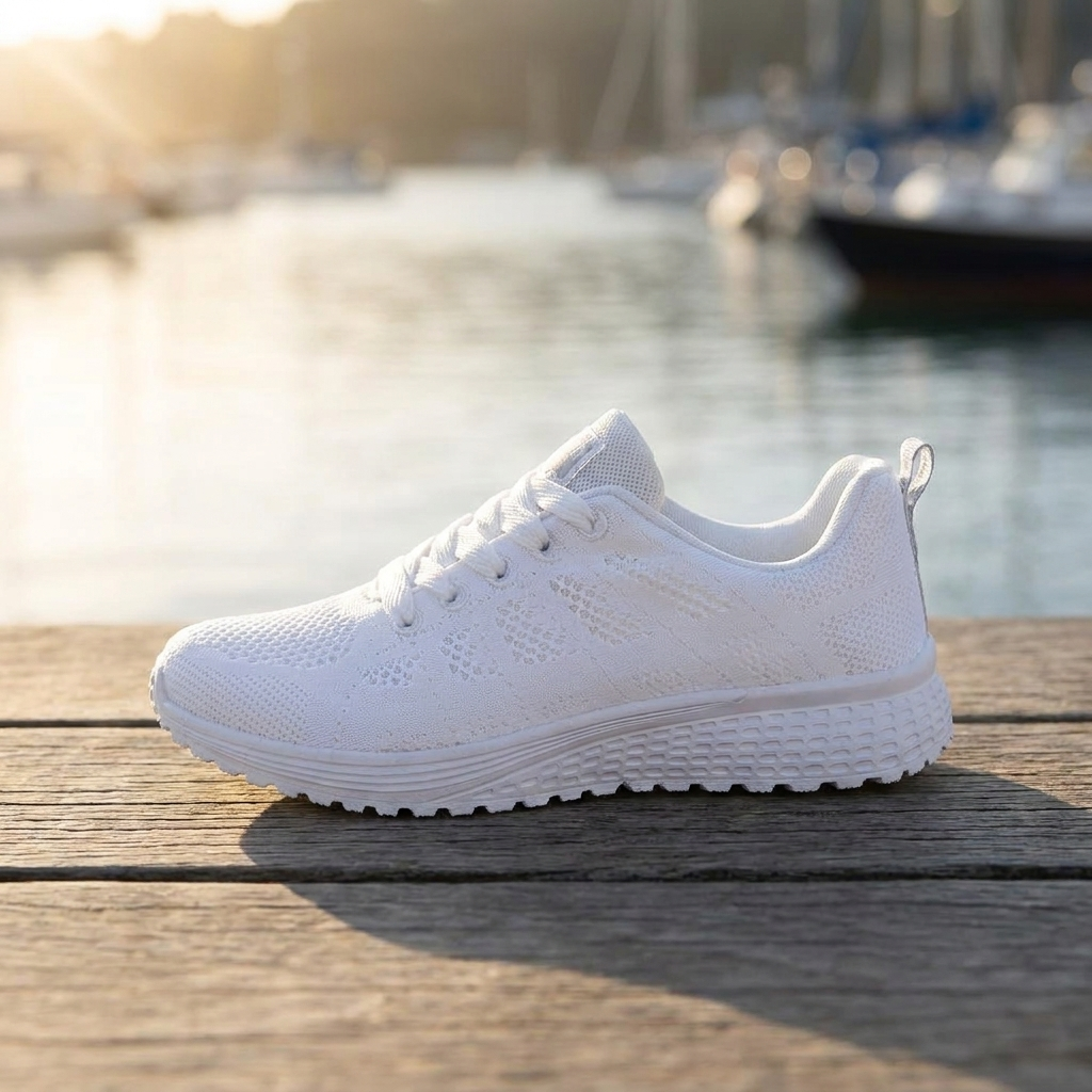 Lace Up Mesh Low Top Running Sneakers