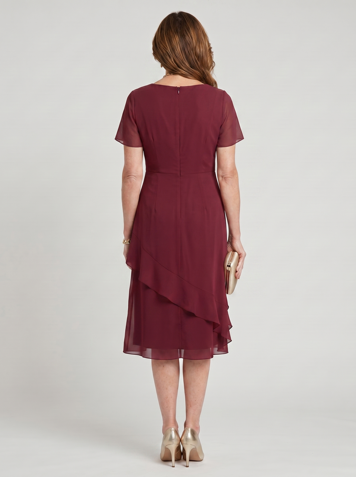 Sara - Chiffon Draped Dress