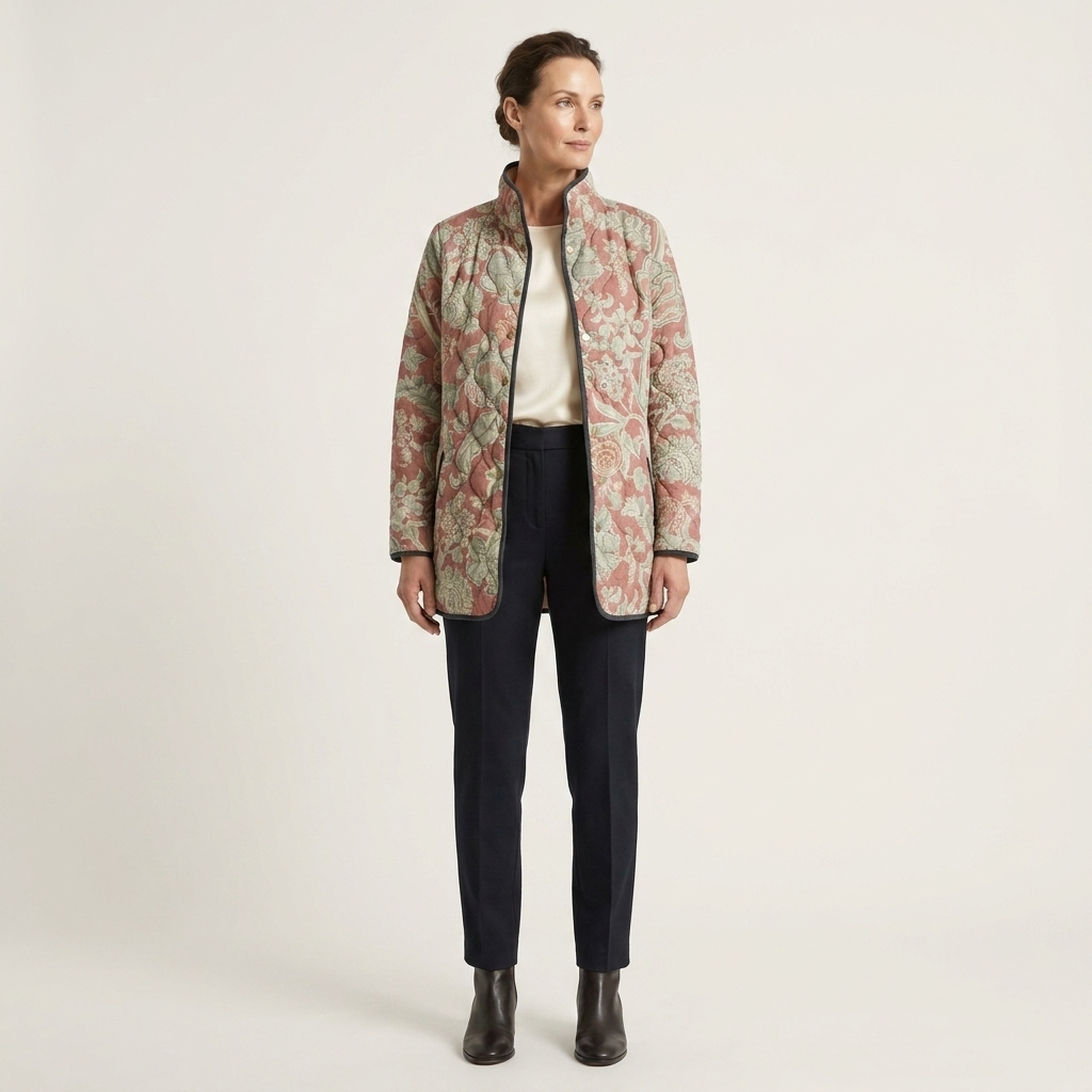 Naya | Vintage Floral Casual Quilted Jacket