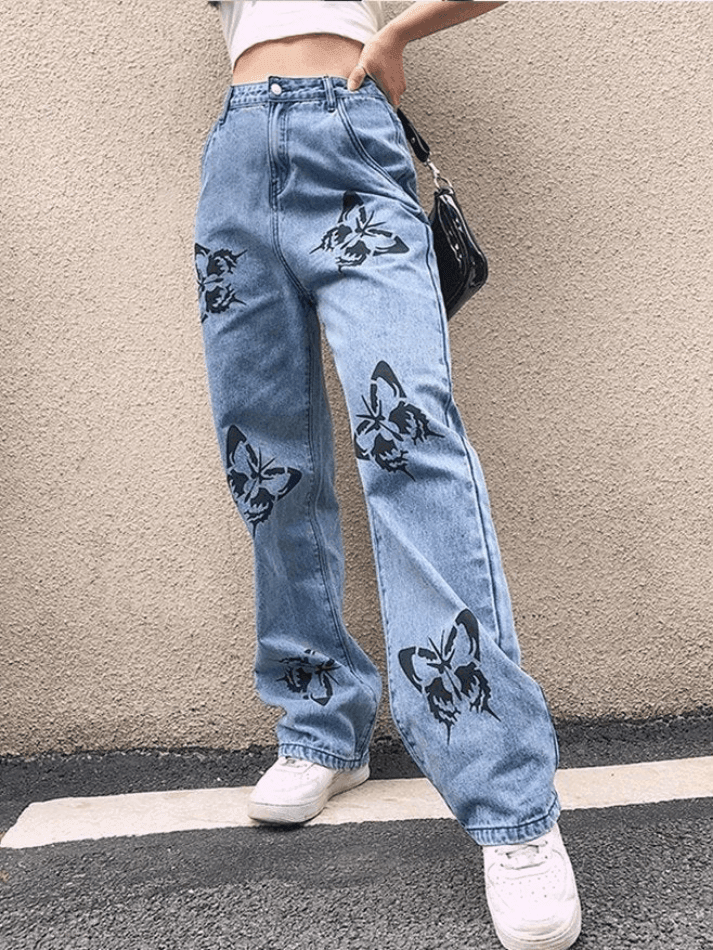 High-Waist Denim Jeans