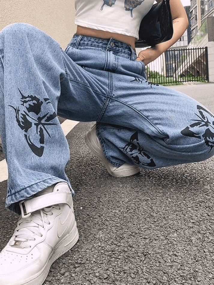 High-Waist Denim Jeans