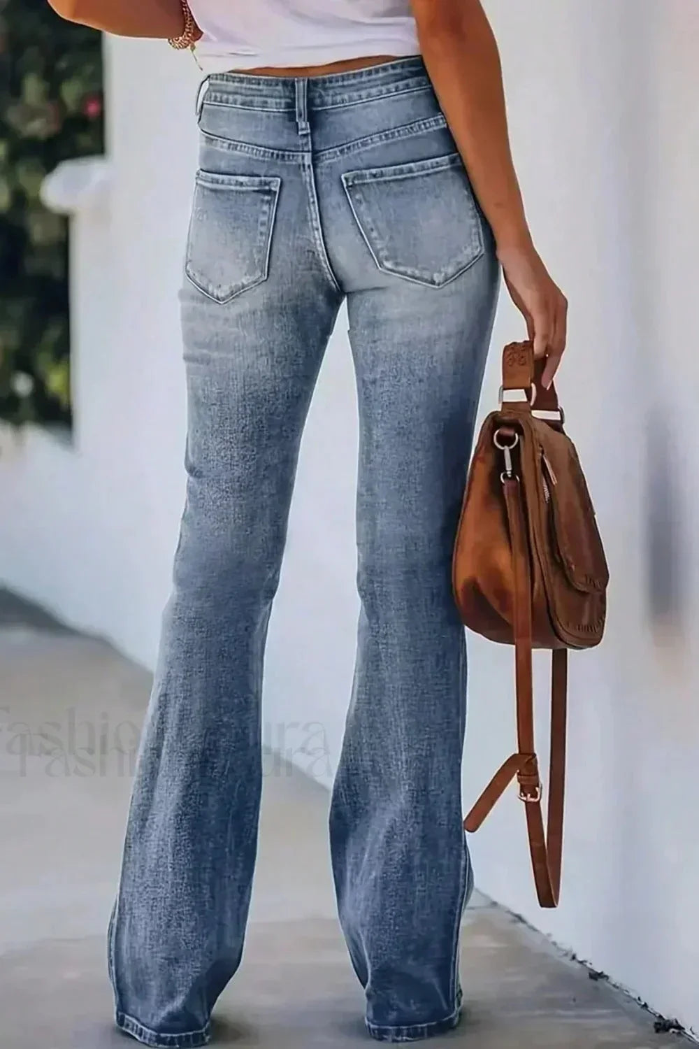 High Waist Flared Denim Jeans
