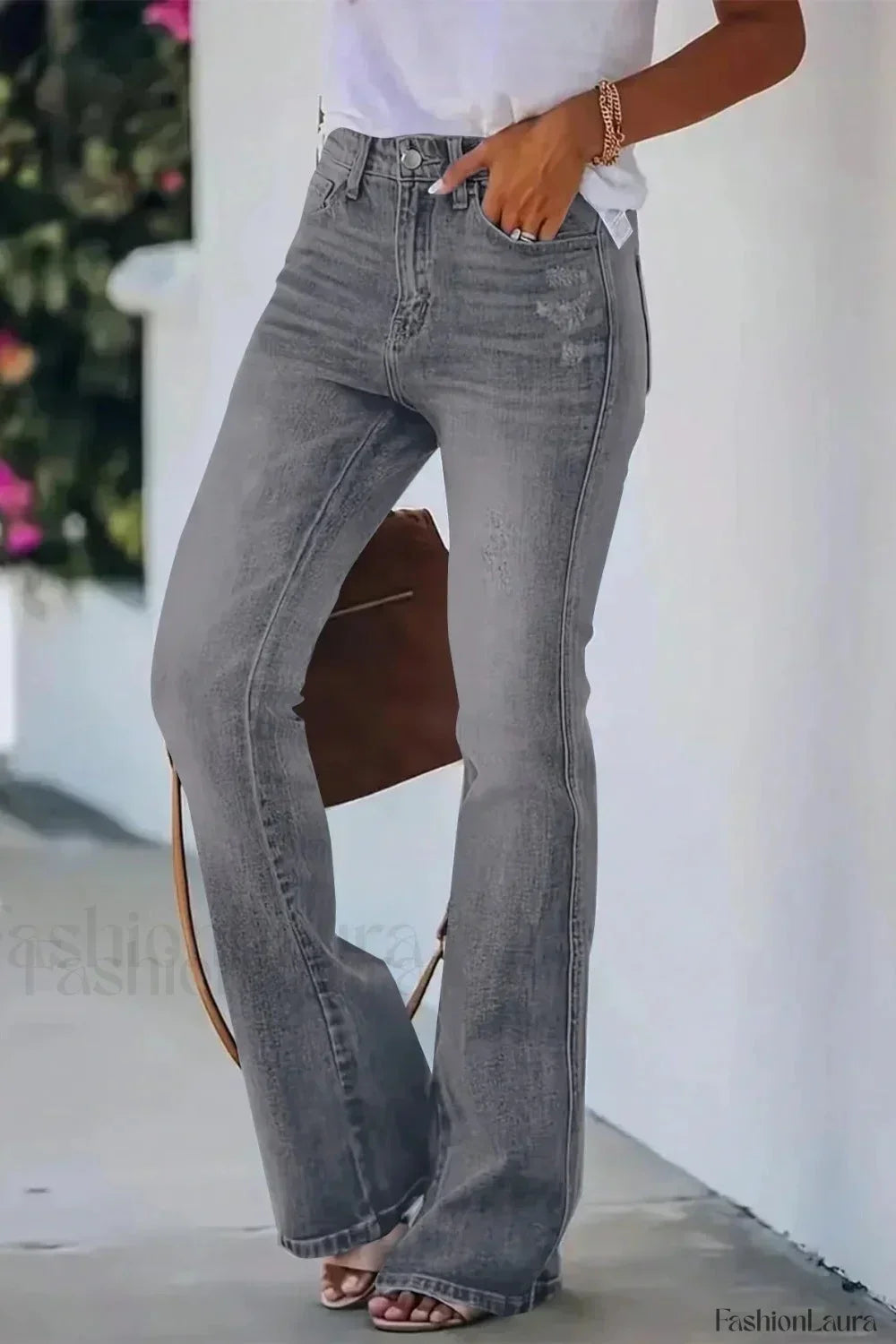 High Waist Flared Denim Jeans
