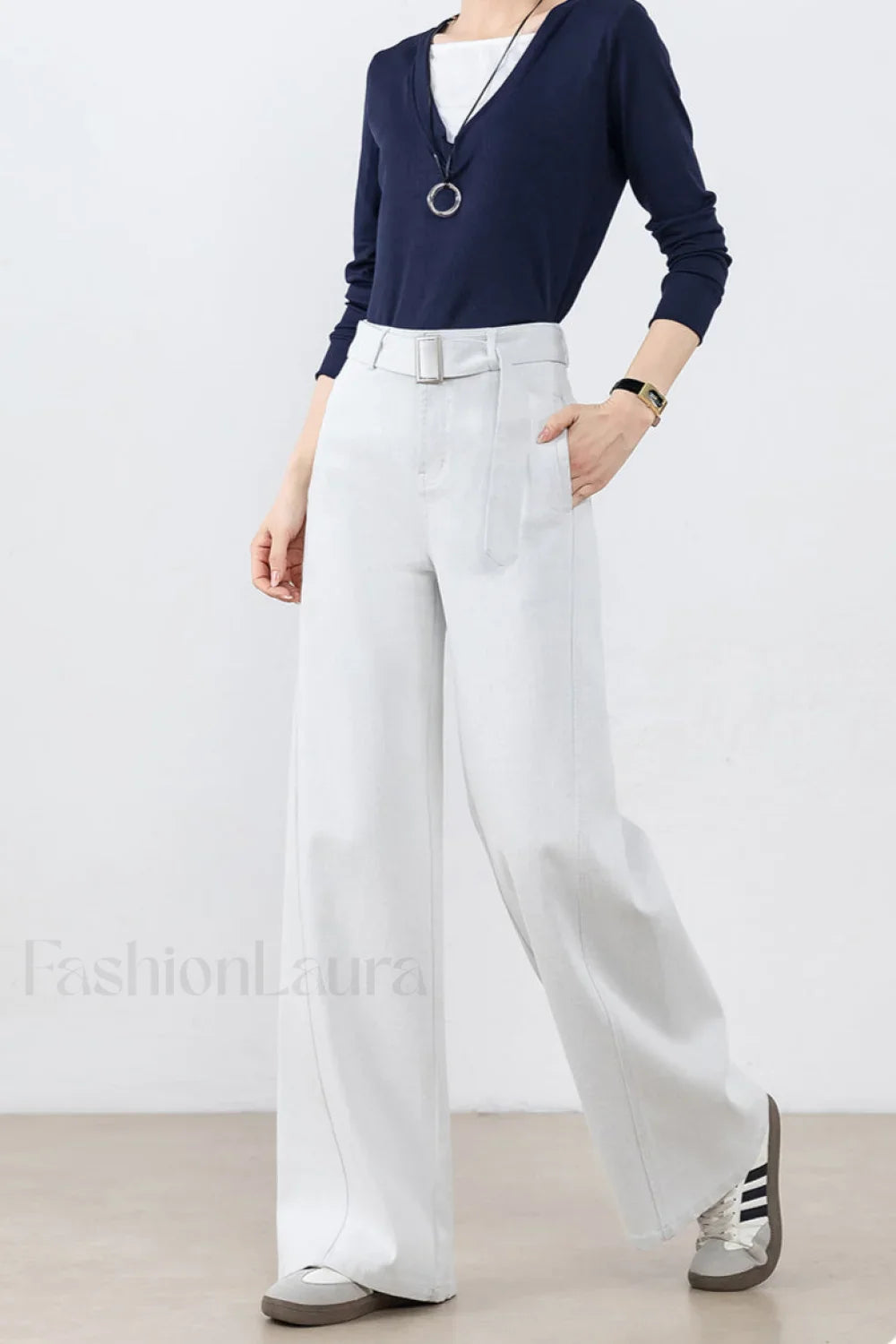 High Waist Loose Straight Leg Jeans