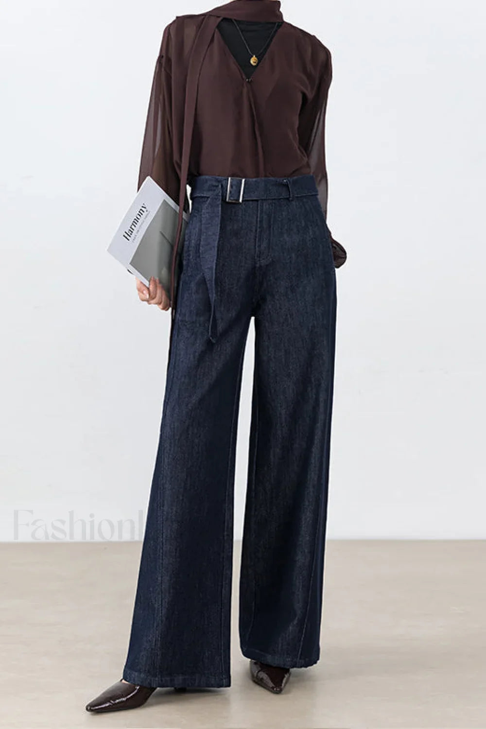 High Waist Loose Straight Leg Jeans
