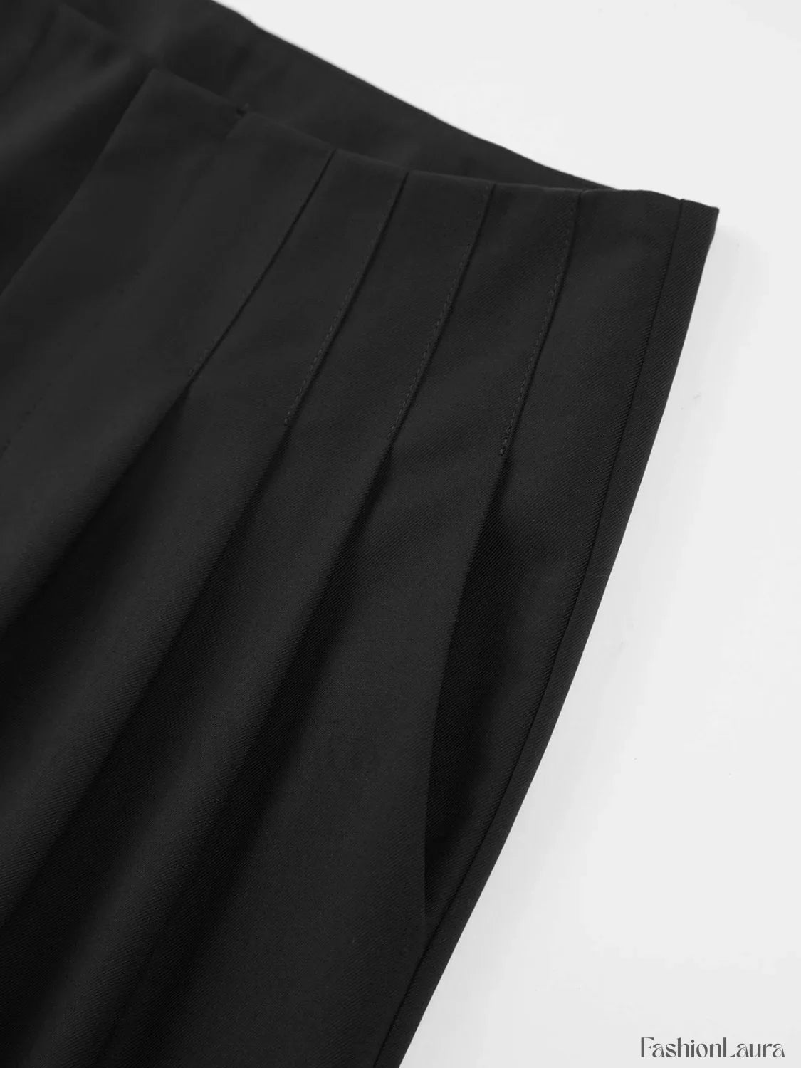 High Waist Pleated Trendy Wide Leg Pants