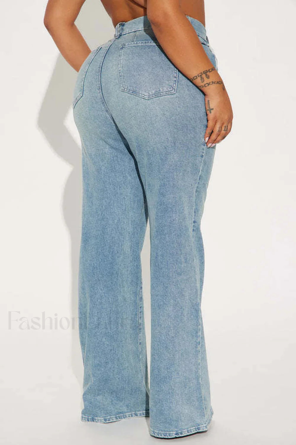 High Waist Straight Leg Jeans