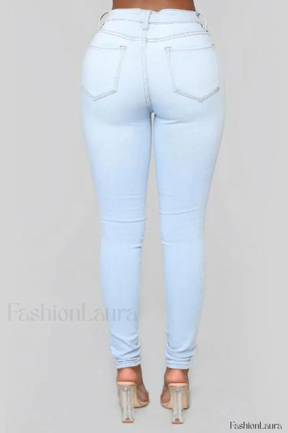 High Waist White Skinny Jeans