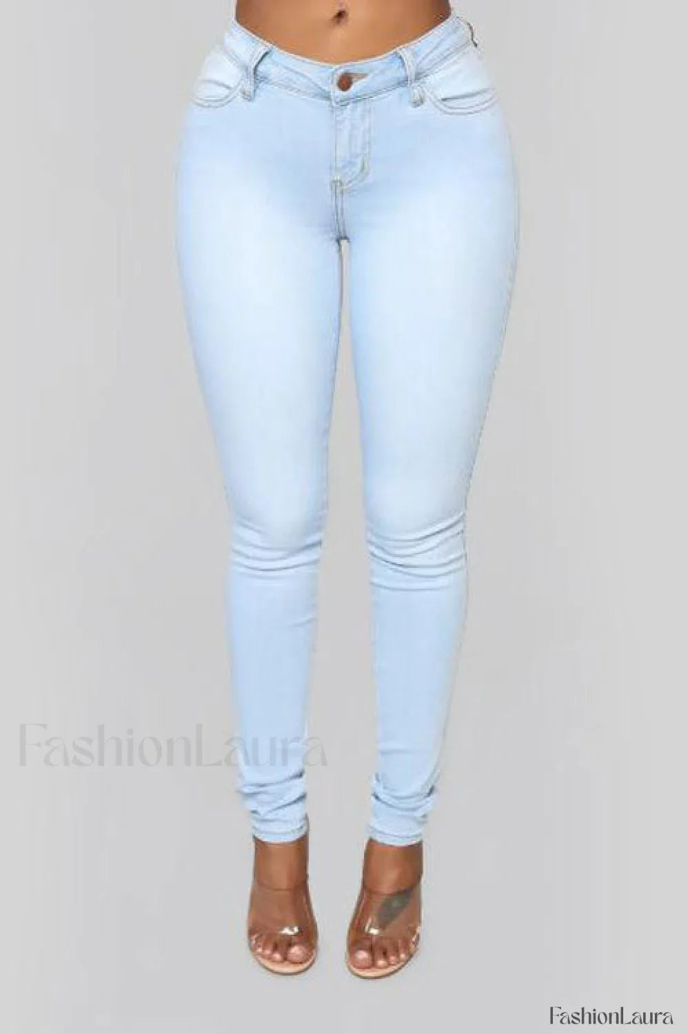 High Waist White Skinny Jeans