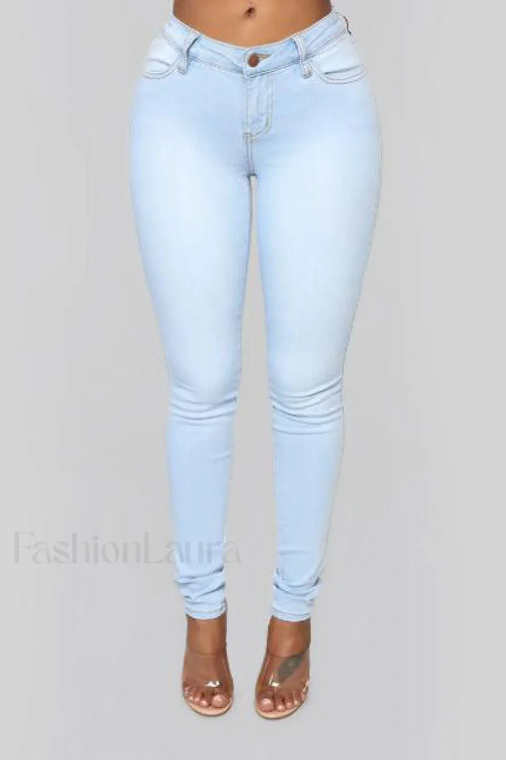 High Waist White Skinny Jeans