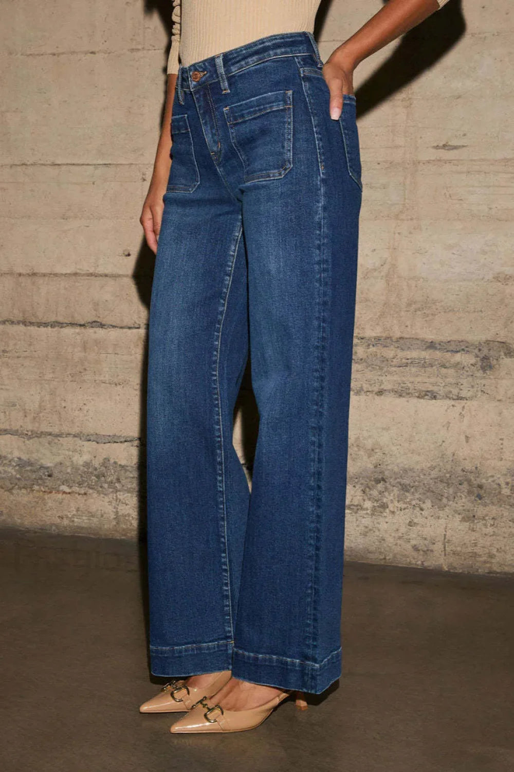 High Waist Wide Leg Vintage Jeans