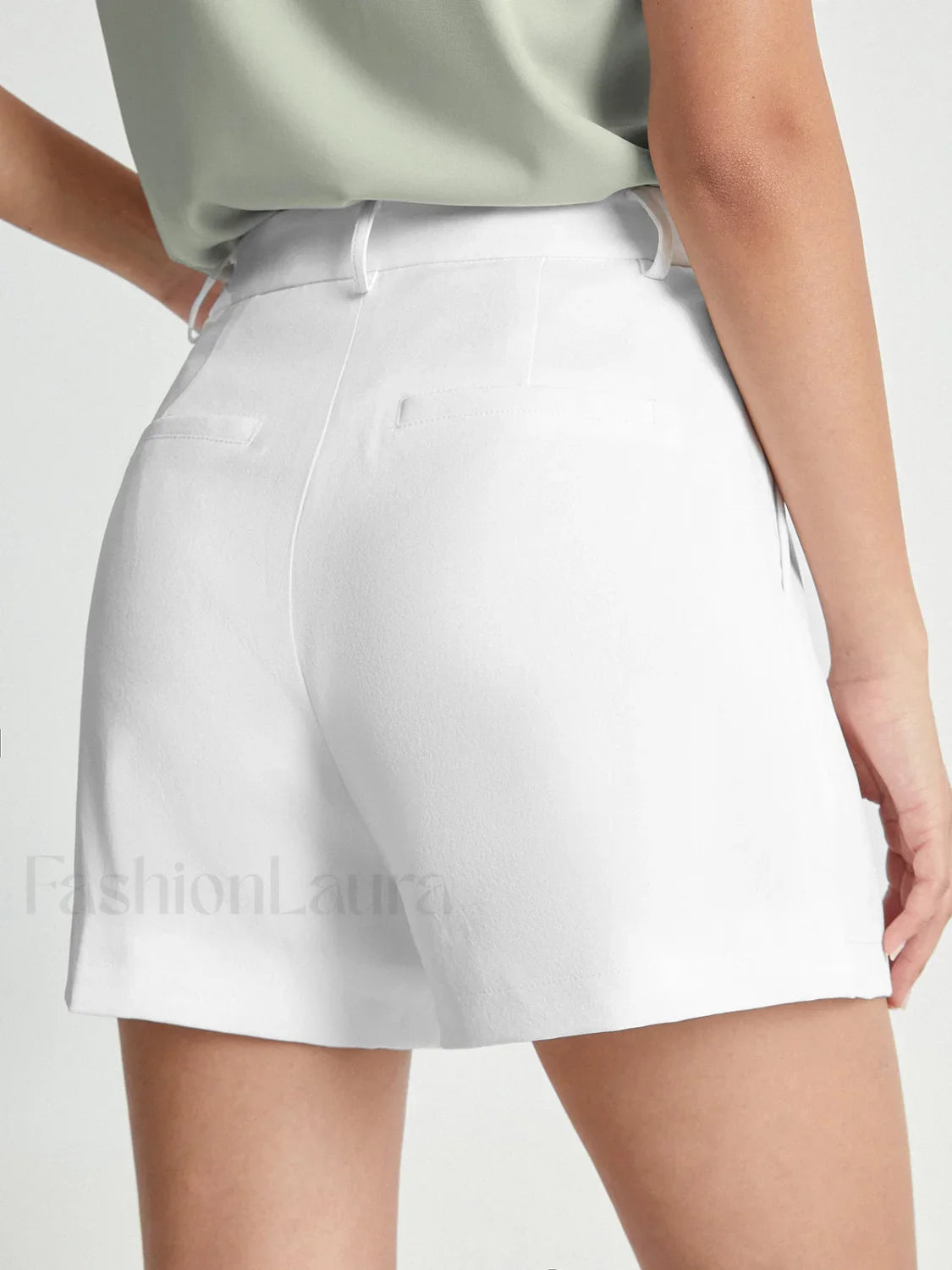 High Waisted Graceful Trouser Shorts